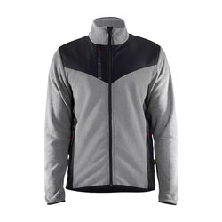 BLÅKLÄDER softshell-takki neulottu mel.harmaa/musta